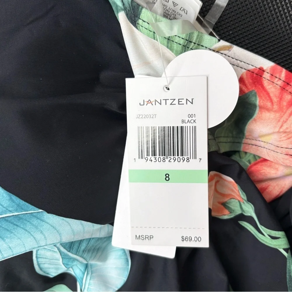 Jantzen Botanical Beauty Comfort Strap Tankini Swim Top Size 8 NEW!